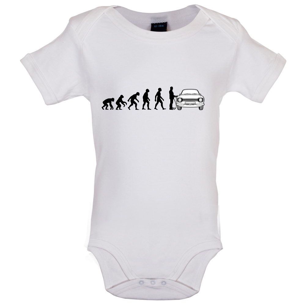Evolution of Man Mk1 Escort Driver Baby T Shirt