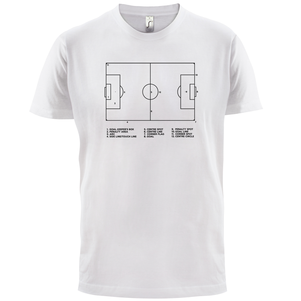 Football Pitch Diagram T Shirt