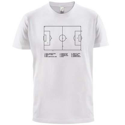 Football Pitch Diagram T Shirt