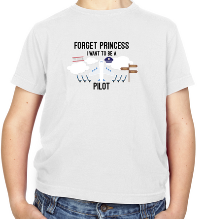 Forget Princess Pilot Kids T Shirt
