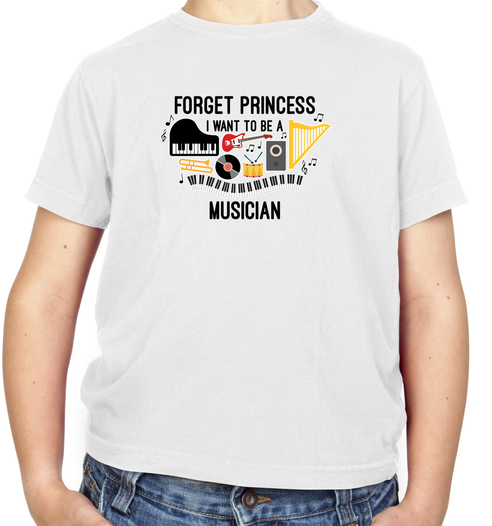 Forget Princess Musician Kids T Shirt