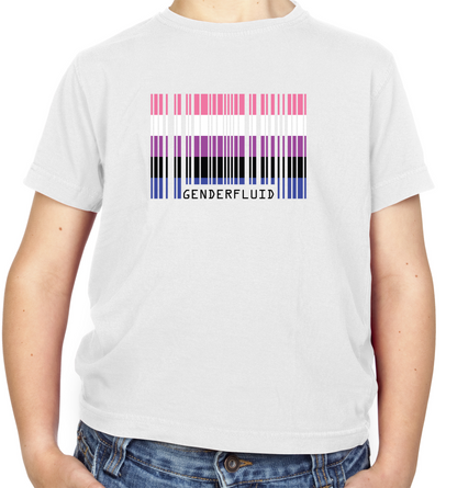 LGBT Barcode Flags - Gender Fluid Kids T Shirt