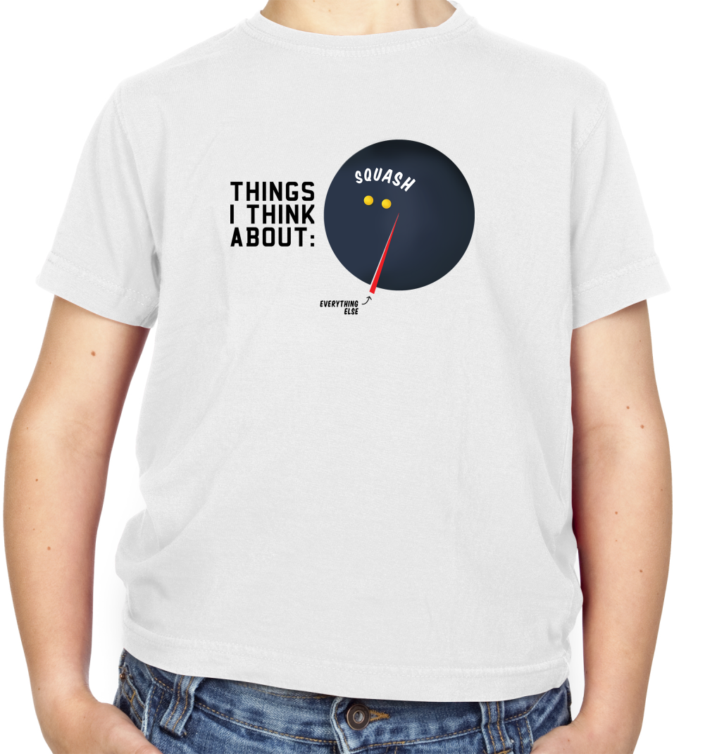 I Thiink About Squash Kids T Shirt
