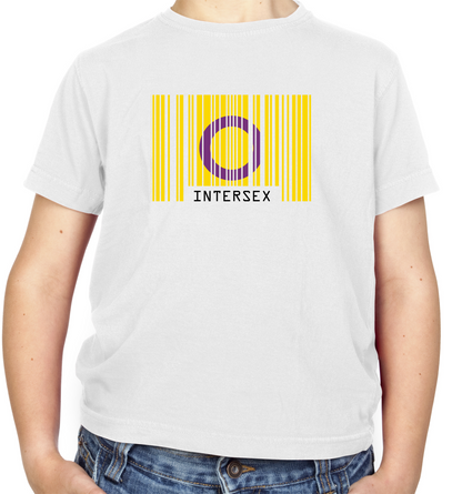 LGBT Barcode Flags - Intersex Kids T Shirt