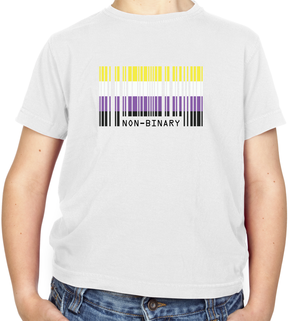 LGBT Barcode Flags - Nonbinary Kids T Shirt