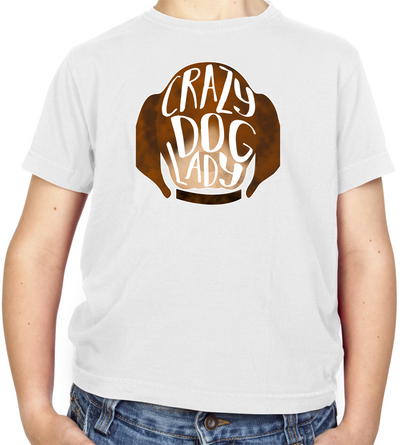 Crazy Dog Lady Kids T Shirt