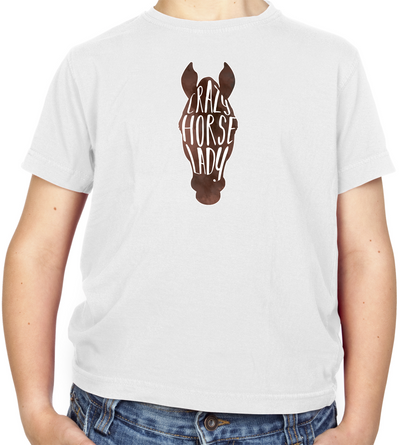 Crazy Horse Lady Kids T Shirt