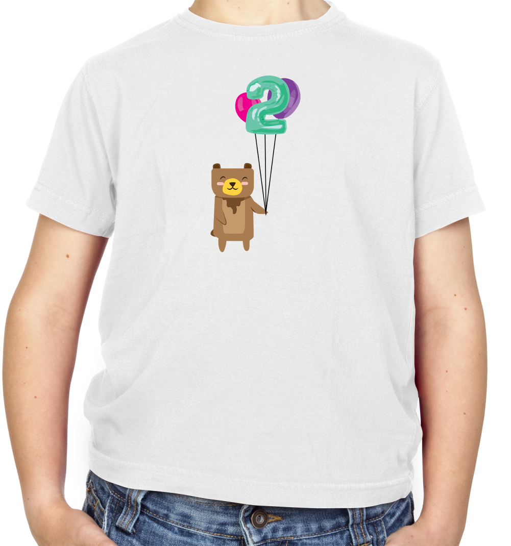 2nd Birthday Bear Kids T Shirt