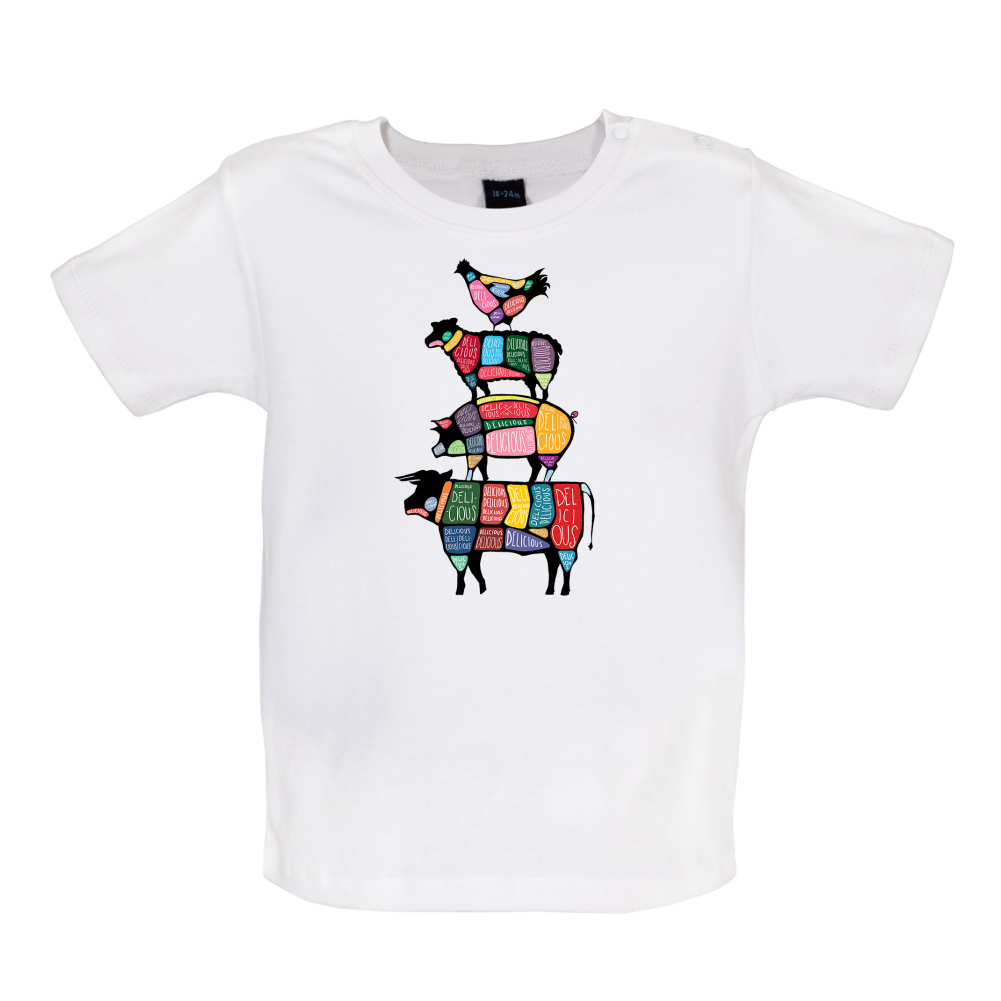 Meat Stack Diagram Baby T Shirt