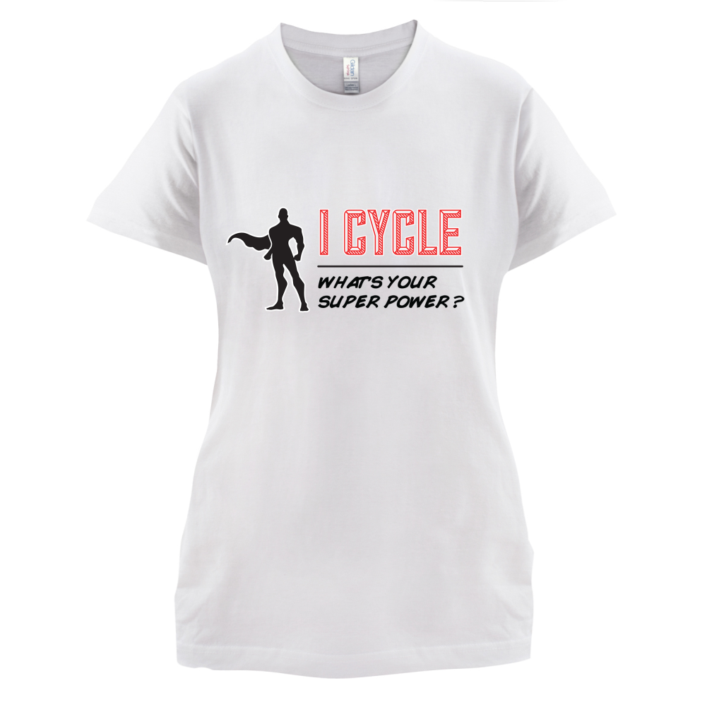 I Cycle What's Your Super Power MALE Design T Shirt