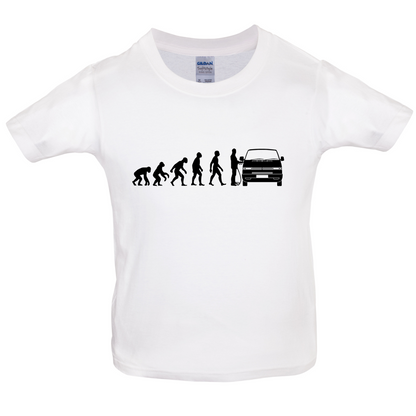 Evolution of Man T4 Campervan Kids T Shirt
