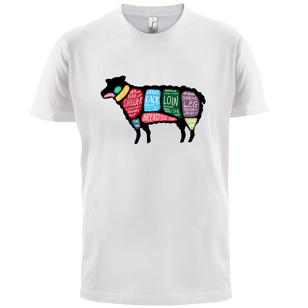 Butcher Sheep Diagram T Shirt