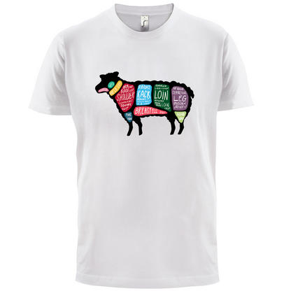 Butcher Sheep Diagram T Shirt