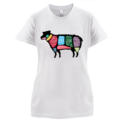 Butcher Sheep Diagram T Shirt