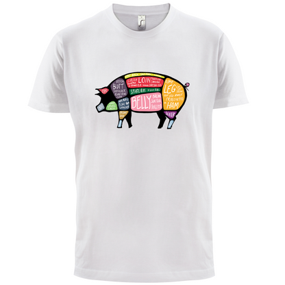 Butcher Pig Diagram T Shirt