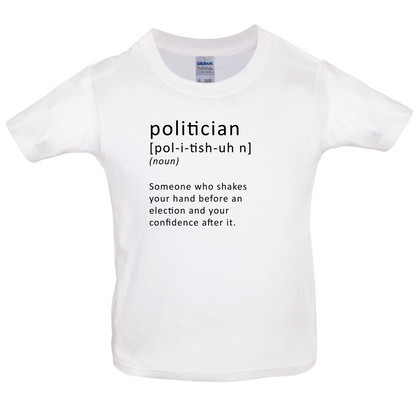 Funny Definition Politician Kids T Shirt