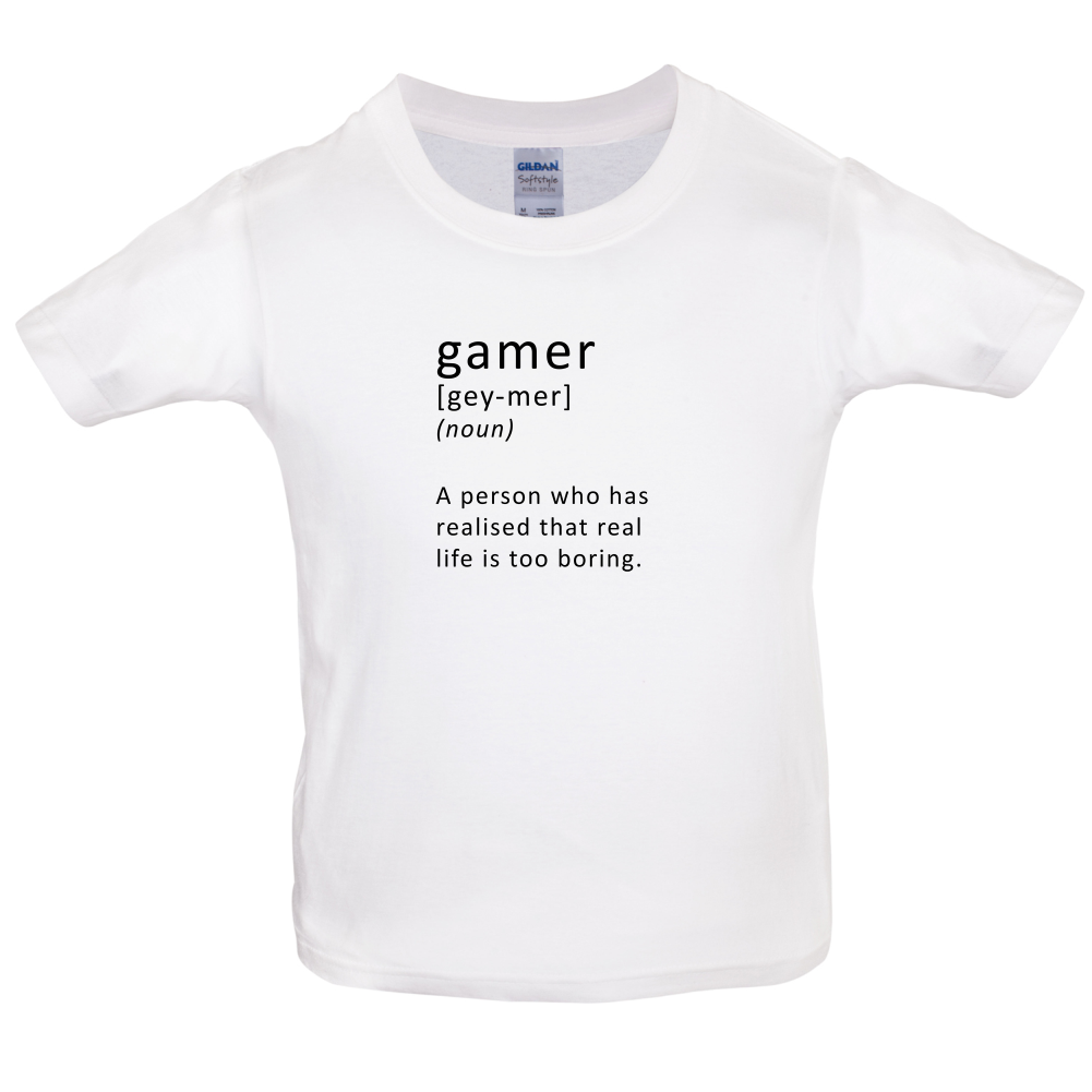 Funny Definition Gamer Kids T Shirt