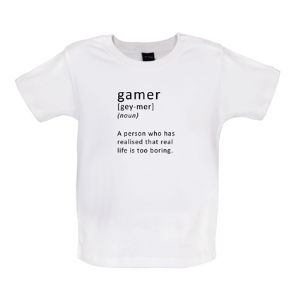 Funny Definition Gamer Baby T Shirt