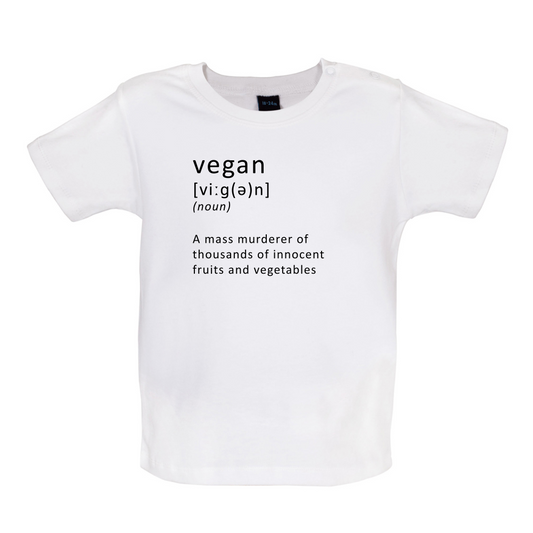 Funny Definition Vegan Baby T Shirt