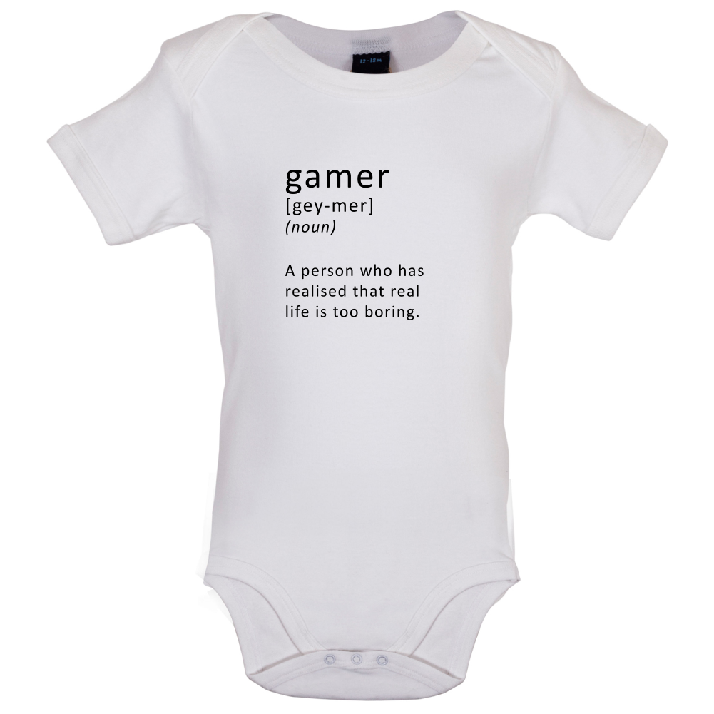 Funny Definition Gamer Baby T Shirt