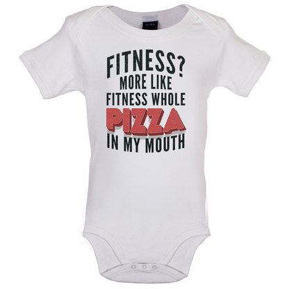 Fitness Pizza In My Mouth Baby T Shirt