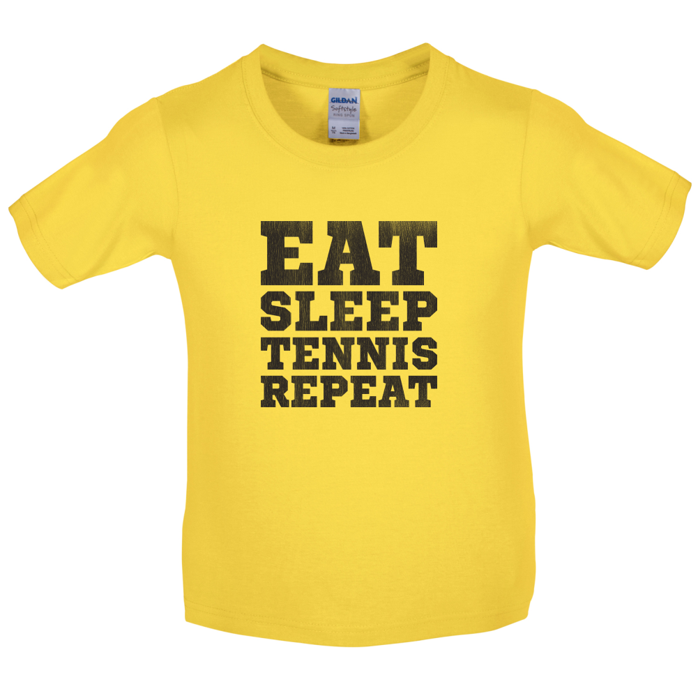 Eat Sleep Tennis Repeat Kids T Shirt