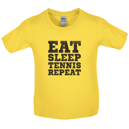 Eat Sleep Tennis Repeat Kids T Shirt