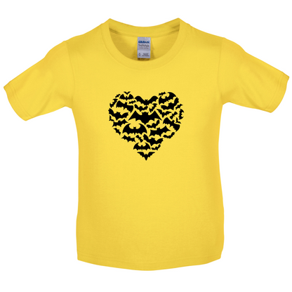 Love Heart Bats Kids T Shirt