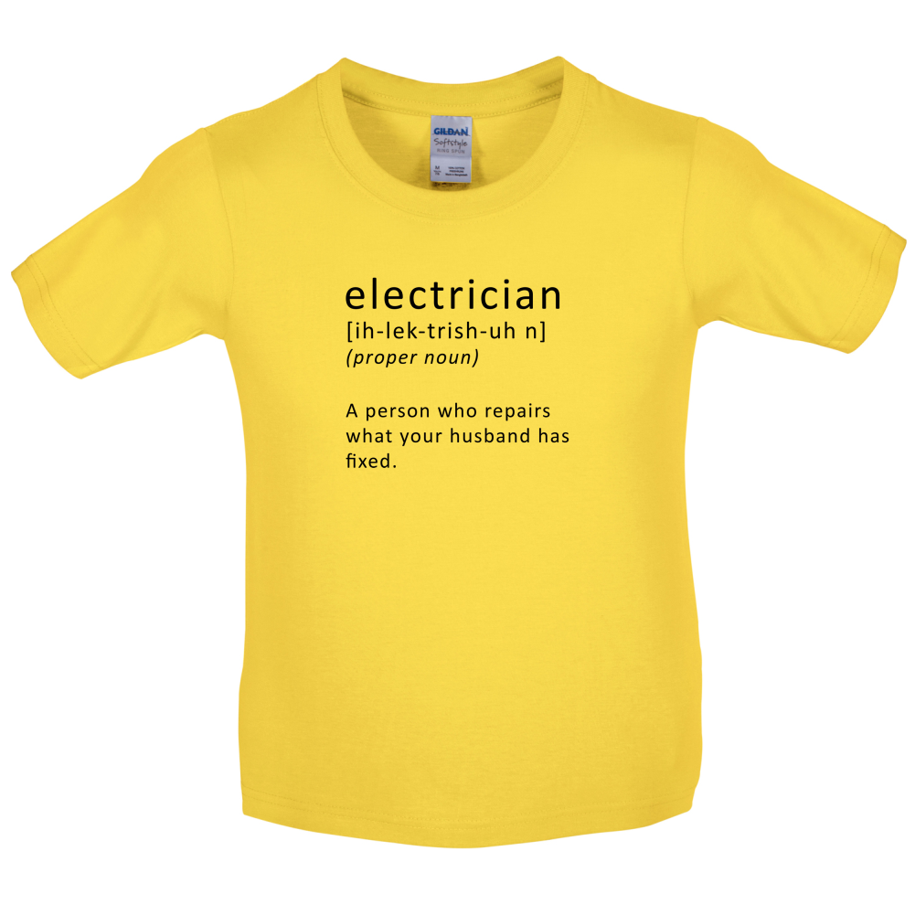 Electrician Who Repairs Kids T Shirt