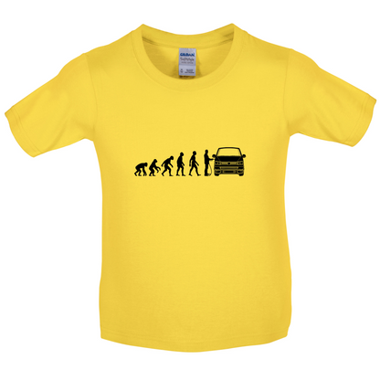 Evolution Of Man T5 Campervan Kids T Shirt