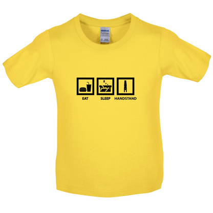 Eat Sleep Handstand Kids T Shirt