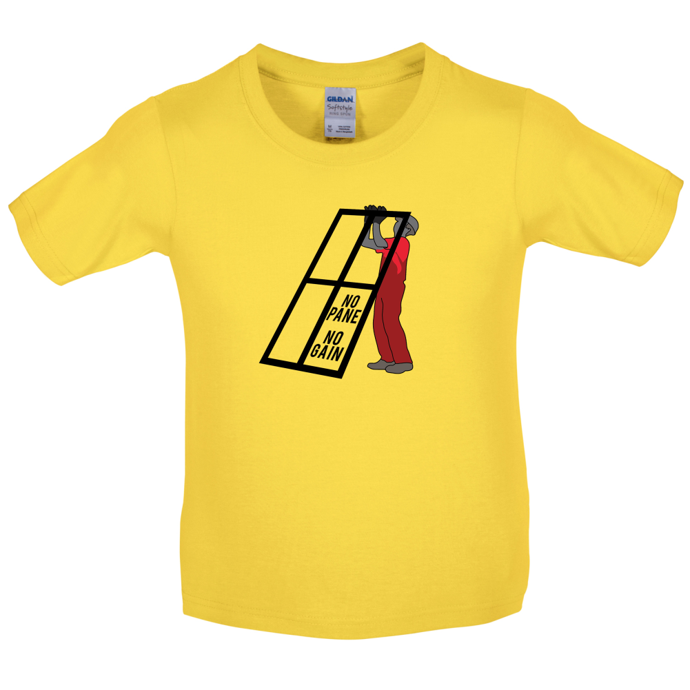 No Pane No Gain Kids T Shirt