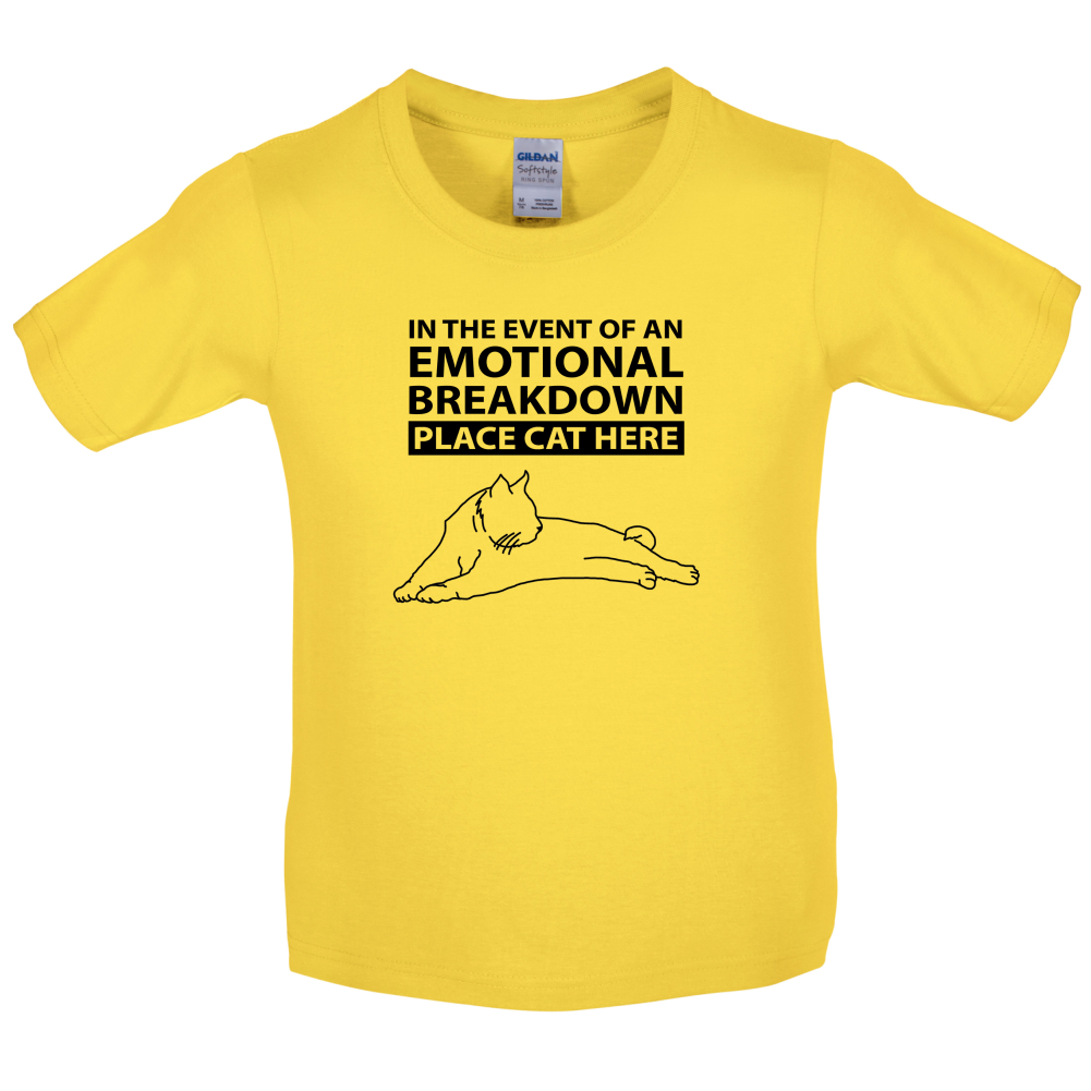 Emotional Breadown Place Cat Here Kids T Shirt