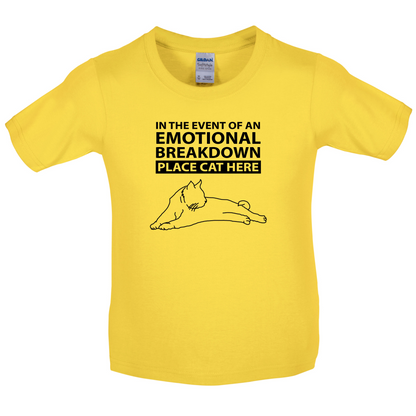 Emotional Breadown Place Cat Here Kids T Shirt