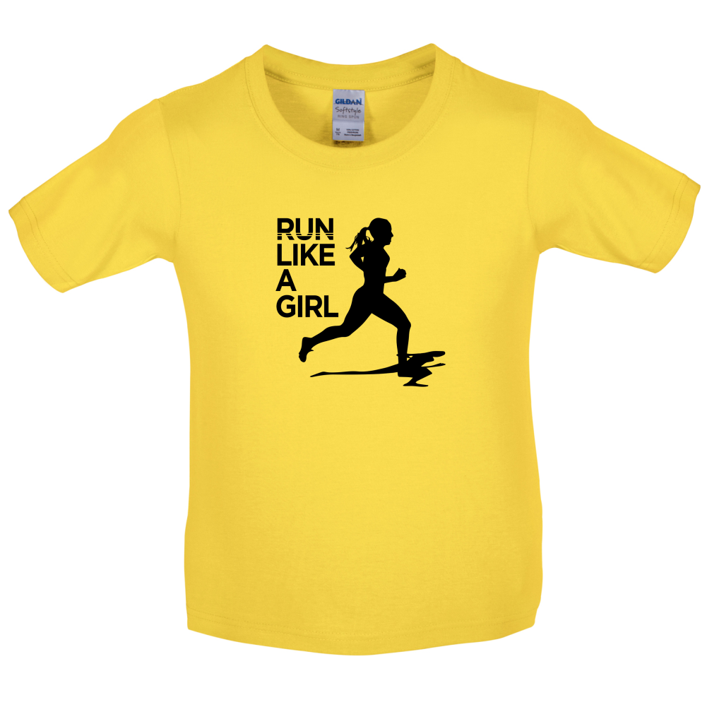 Run Like A Girl Kids T Shirt