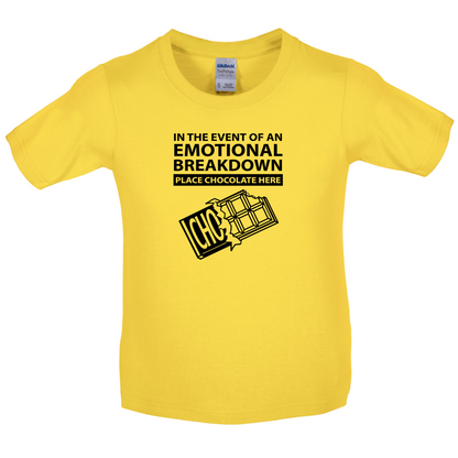 Emotional Breadown Place Chocolate Here Kids T Shirt