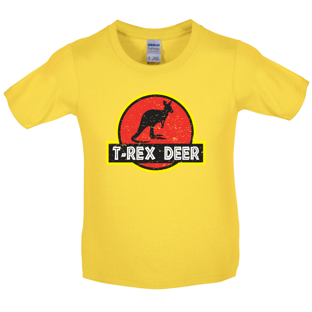T-Rex Deer Kids T Shirt