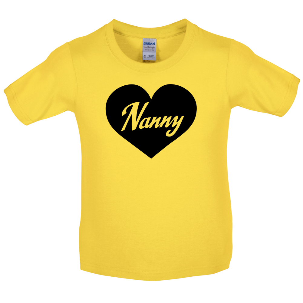 Heart Nanny Kids T Shirt