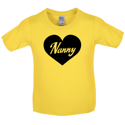 Heart Nanny Kids T Shirt