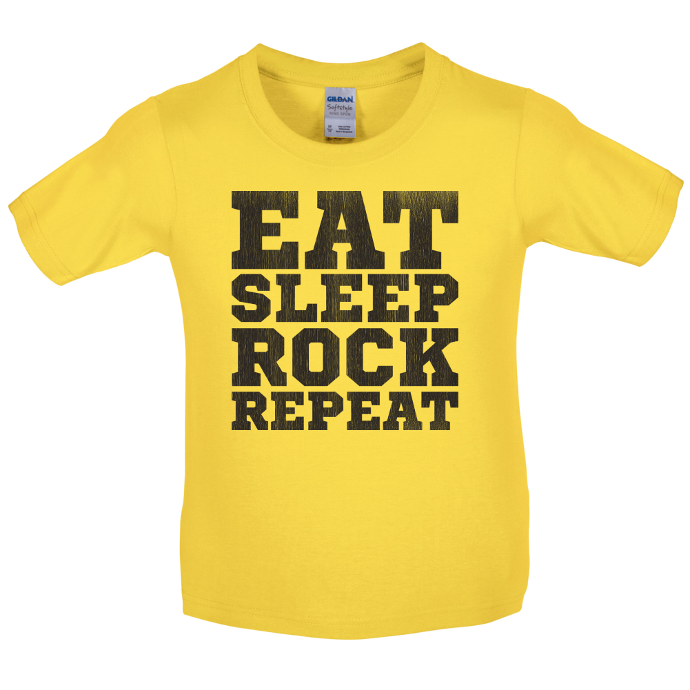 Eat Sleep Rock REPEAT Kids T Shirt