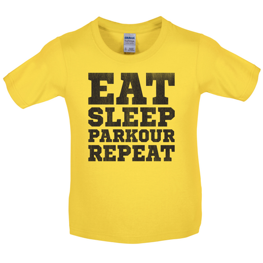 Eat Sleep Parkour REPEAT Kids T Shirt