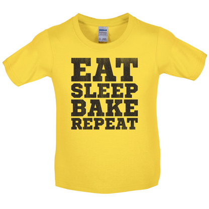 Eat Sleep Bake REPEAT Kids T Shirt