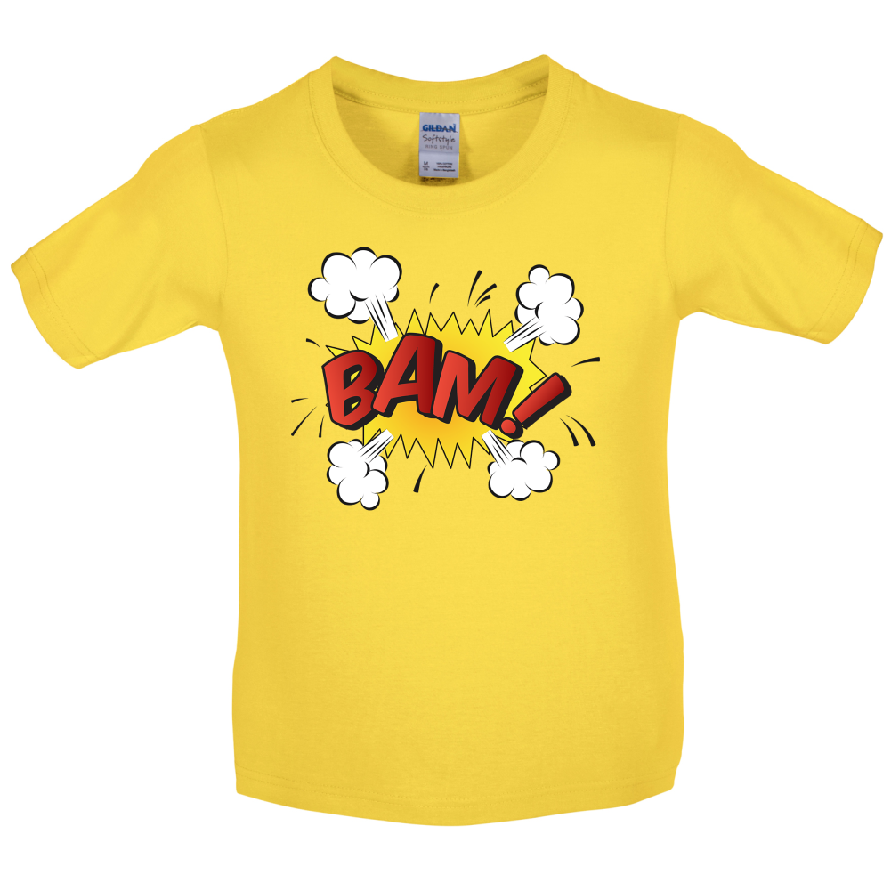 Bam! Word Art Kids T Shirt