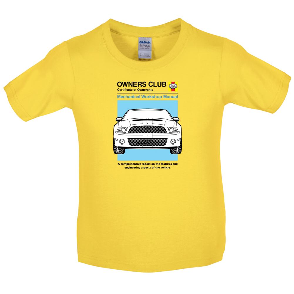Car Owners Manual Mustang Mustang Kids T Shirt