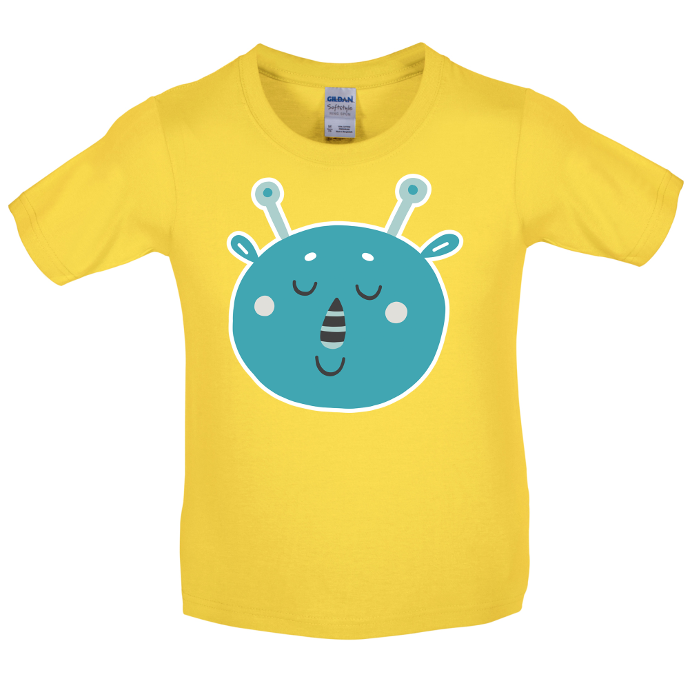 Smiley Face Martian Kids T Shirt