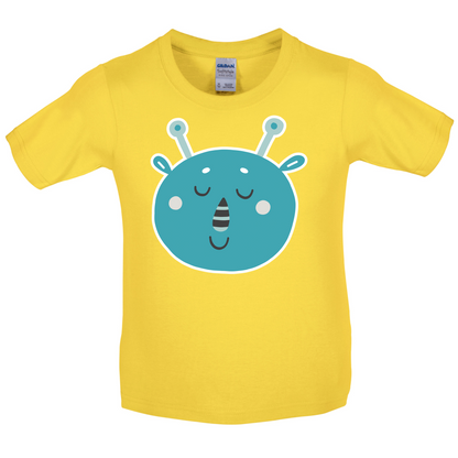 Smiley Face Martian Kids T Shirt