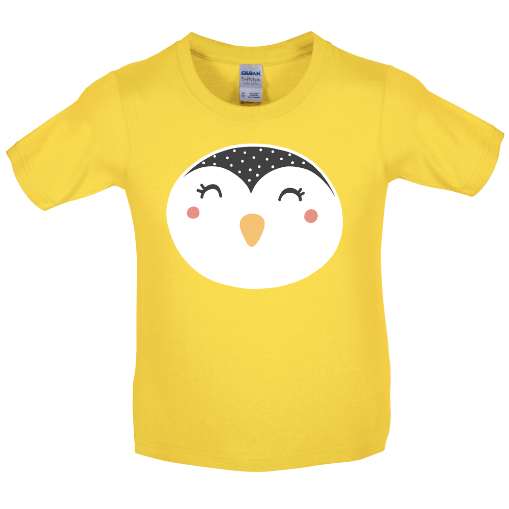 Smiley Face Penguin Kids T Shirt
