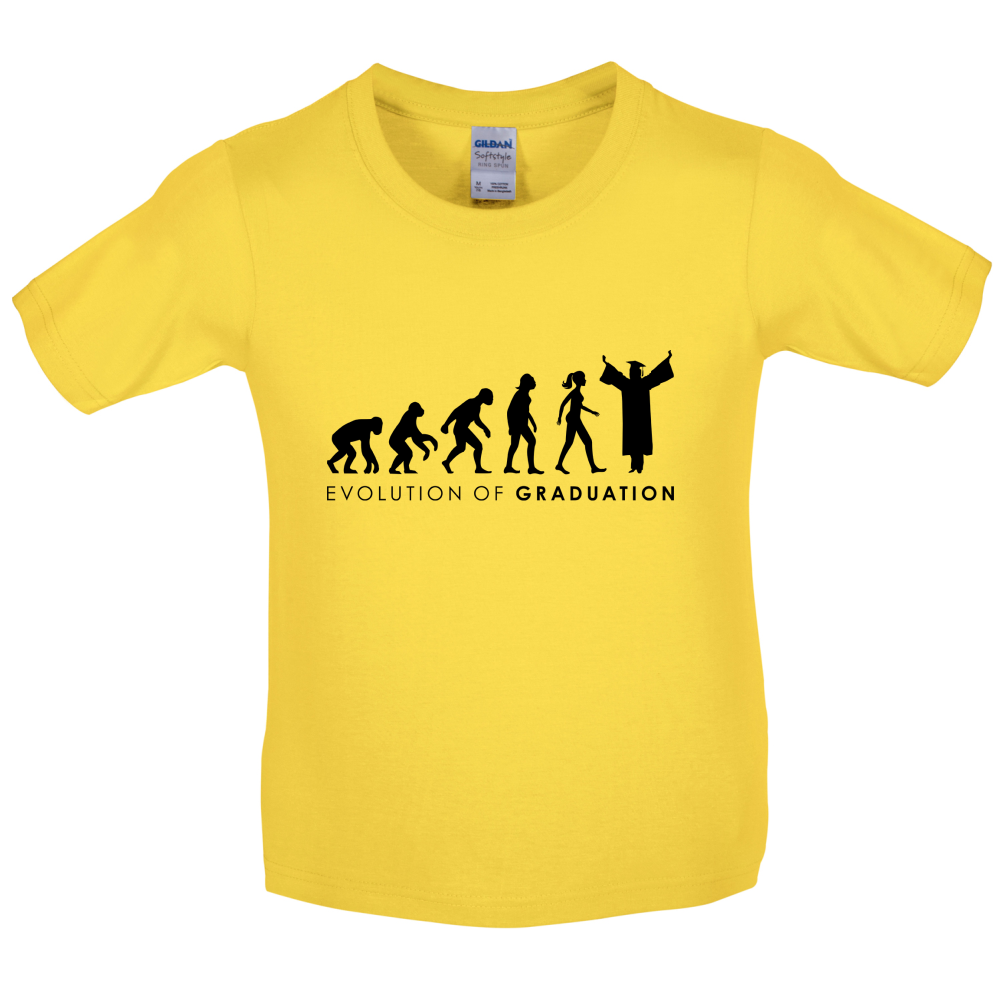 Evolution Of Woman Graduation Kids T Shirt