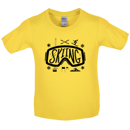 Skiing Goggles Kids T Shirt