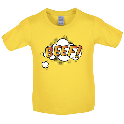 BEEF Word Art Kids T Shirt